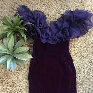 Crushed Velvet Dave & Johnny Vintage Prom Dress